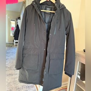 Women's Black Parka Coat